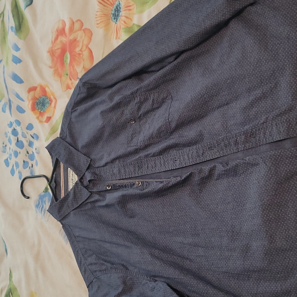 COPY - Flag and anthem button up long sleeve slim large